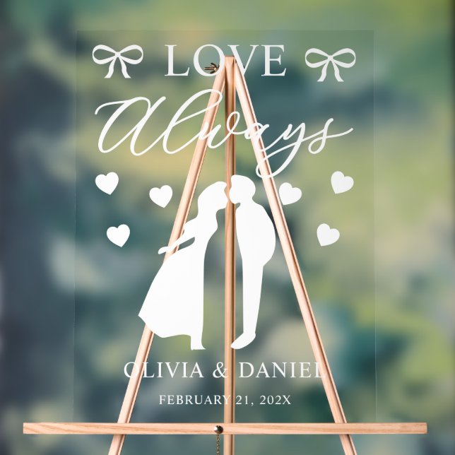 Señal Acrílica Love Always Custom Wedding (Neutral )