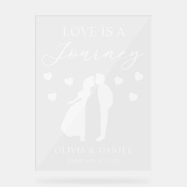Señal Acrílica Love is a Journey Personalized Wedding