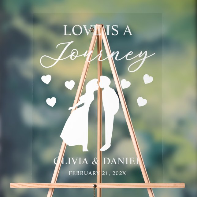 Señal Acrílica Love is a Journey Personalized Wedding (Neutral )