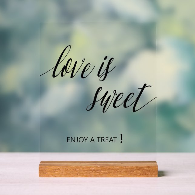 Señal Acrílica Love is sweet Wedding (Neutral )