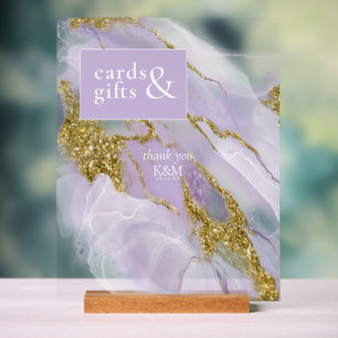 Señal Acrílica Lux Ink Lavender Resumen ID990