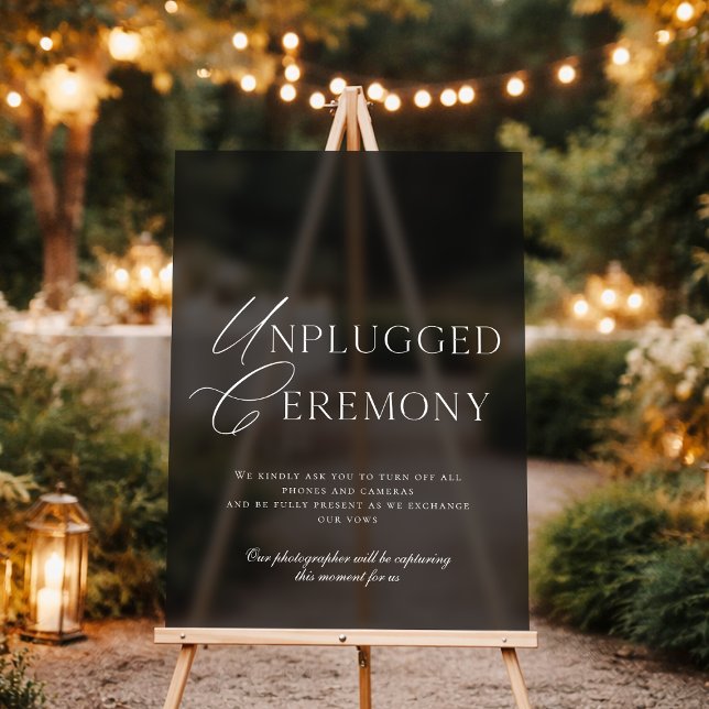 Señal Acrílica Luxury Acrylic Unplugged Ceremony Sign  (Subido por el creador)