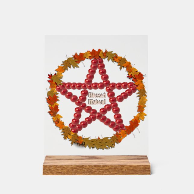 Señal Acrílica Mabon Pentacle (Anverso)