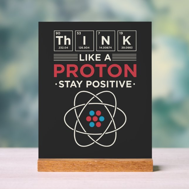 Señal Acrílica Maestra de Química Ciencia Geek Gag (Neutral )