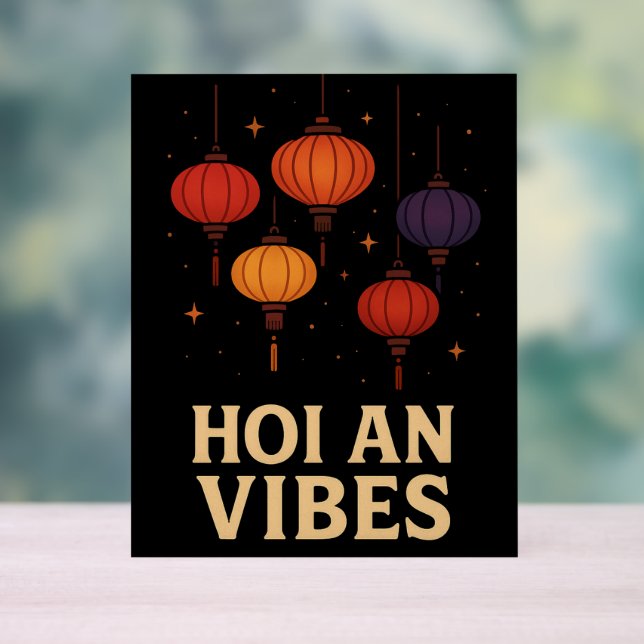 Señal Acrílica Magia de Hoi An – Arte de Linternas (Neutral )