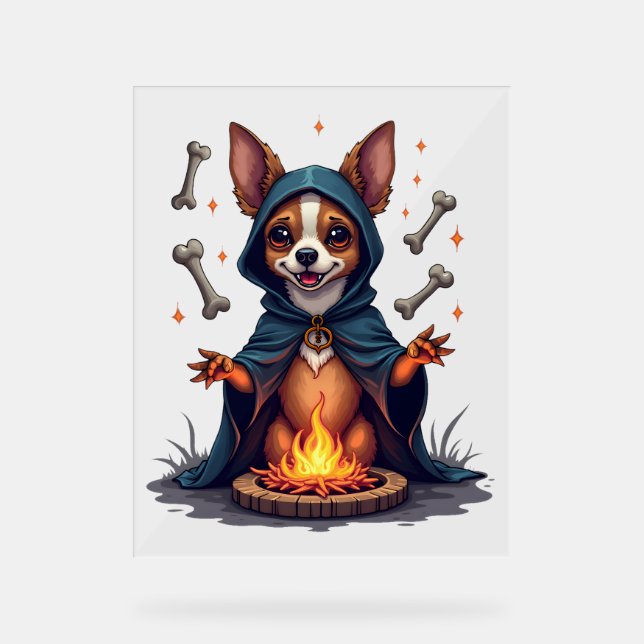 Señal Acrílica Maldito perro ritual chihuahua (Anverso)