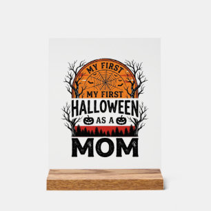 Señal Acrílica Mamá de Halloween Mi Primer Espeluznante Vintage_1
