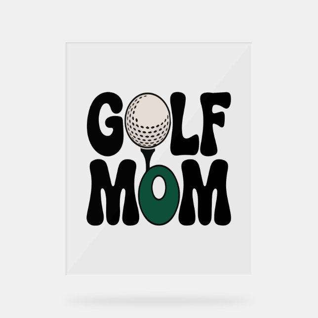 Señal Acrílica Mamá del golf (Anverso)