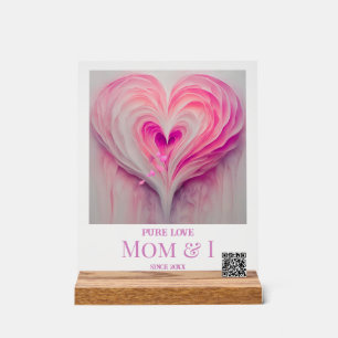 Señal Acrílica Mamá y yo somos "amor puro"
