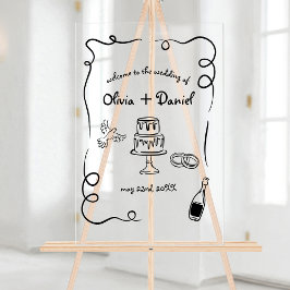 Señal Acrílica Mano caprichosa y caprichoso Rótulo ilustrado