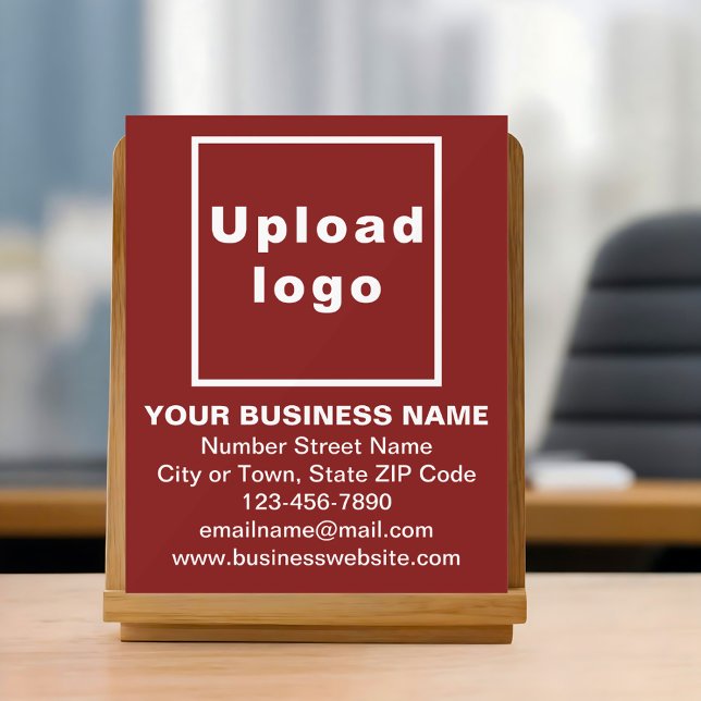 Señal Acrílica Marca comercial en señaligen de acrílico rojo (Red acrylic sign with your business brand)