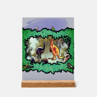Señal Acrílica Marco de Matorral de Vida Silvestre Australiana