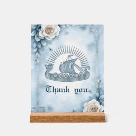 Señal Acrílica Marco floral con Rosas y diseño celta.