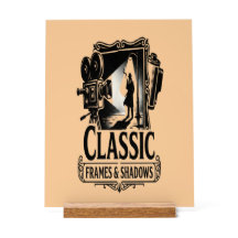 Marcos Clásicos & Sombras Cine Vintage Noir Acríli