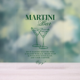 Señal Acrílica Martini Bar Bachelorette Weekend