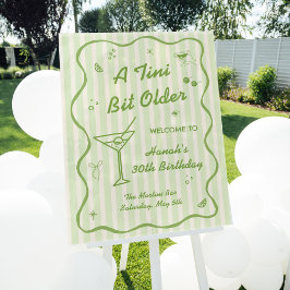 Señal Acrílica Martini Tema Fiesta de cumpleaños