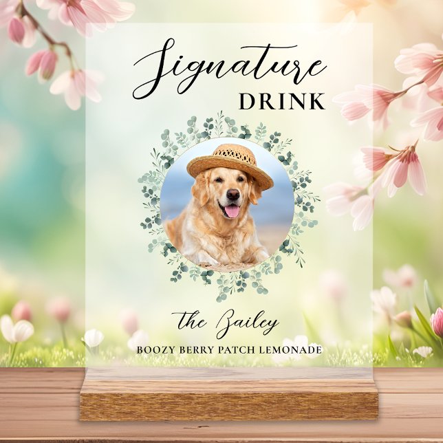 Señal Acrílica Mascota Boda de perro Personalizado fotografía beb (Subido por el creador)