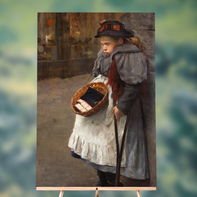 Señal Acrílica Matchstick Chica Pobre Calle Urchin Pobreza Urbana (Neutral )