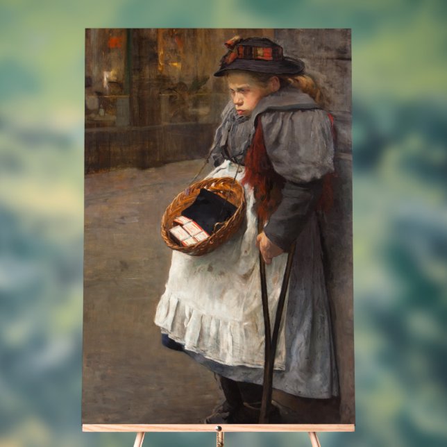 Señal Acrílica Matchstick Chica Pobre Calle Urchin Pobreza Urbana (Neutral )