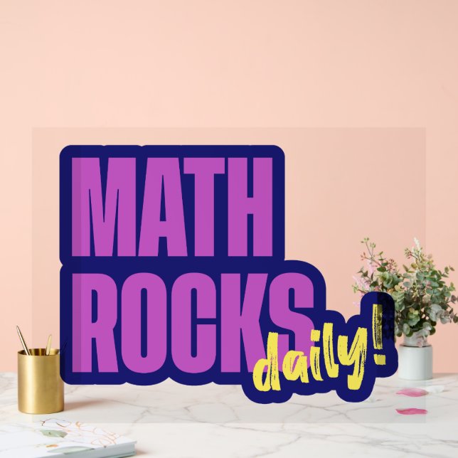 Señal Acrílica Math Rocks Daily (Boda)