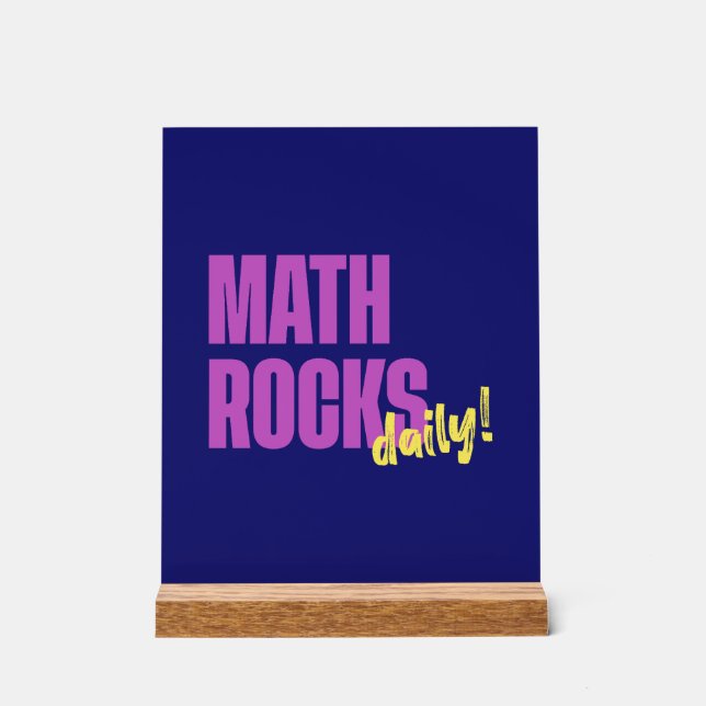 Señal Acrílica Math Rocks Daily Teacher (Anverso)