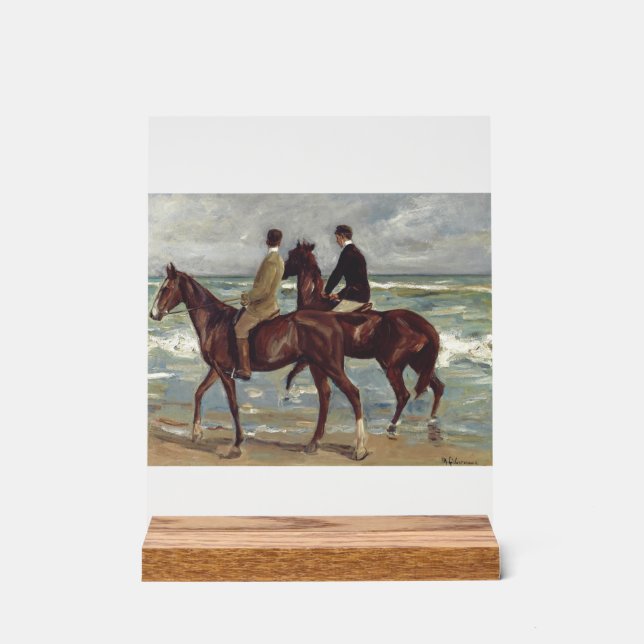 Señal Acrílica Max Liebermann: Two Riders on the Beach Art (Anverso)