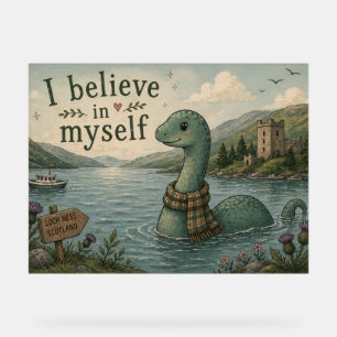 Señal Acrílica Me creo un caprichoso Monstruo de Loch Ness