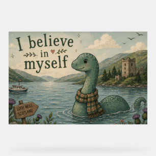 Señal Acrílica Me creo un caprichoso Monstruo del Lago Ness
