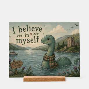 Señal Acrílica Me creo un caprichoso Monstruo del Lago Ness