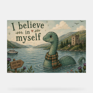 Señal Acrílica Me creo un caprichoso Monstruo del Lago Ness