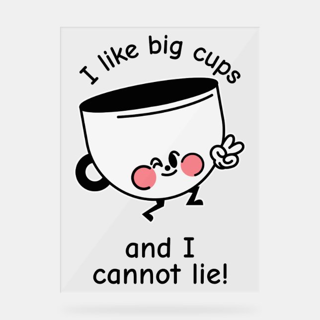 Señal Acrílica Me Gustan Las Grandes Copas - Rótulo Acrílico Grac (Anverso)