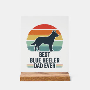 Señal Acrílica Mejor diseño de camiseta de perro vintage para pap