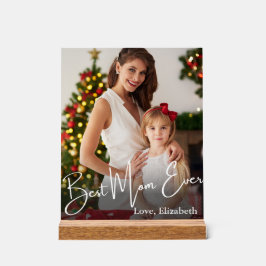 Señal Acrílica Mejor foto de mamá de Personalizado