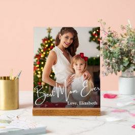 Señal Acrílica Mejor foto de mamá de Personalizado