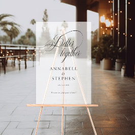 Señal Acrílica ¡Mejor Juntos! Moderno, caligrafía, Boda