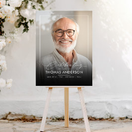 Señal Acrílica Memorial o homenaje a la foto funeraria Black Fade