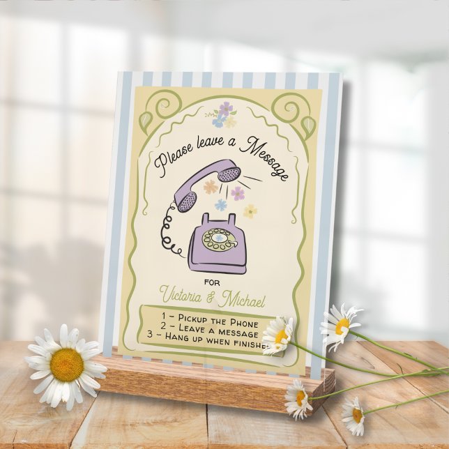 Señal Acrílica Mensaje de teléfono para ducha de novia boda (Subido por el creador)