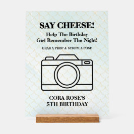 Señal Acrílica Mermaid Under The Sea Girl Birthday Party