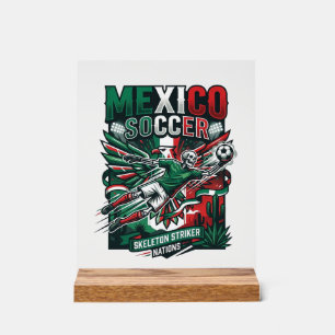 Señal Acrílica México Fútbol Esqueleto Delantero Naciones Premium