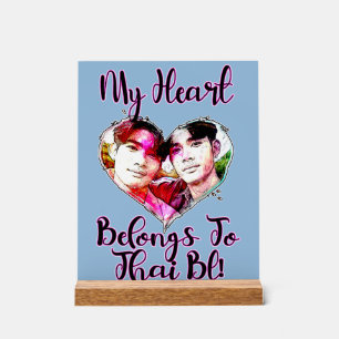 Señal Acrílica Mi Corazón Pertenece A Thai BL