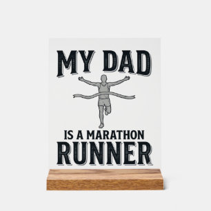 Señal Acrílica Mi papá es un corredor de maratón Diseño de camise