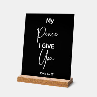 Señal Acrílica Mi Paz les Doy Cita de Jesús