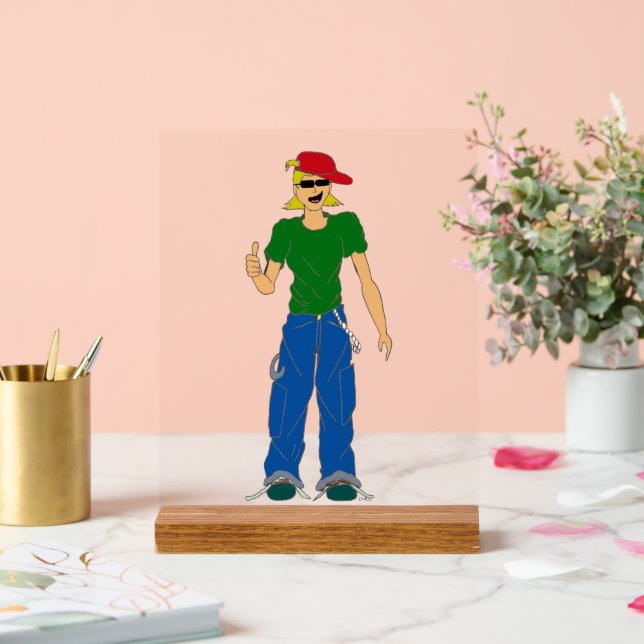 Señal Acrílica miniaturas hacia arriba (Boda)