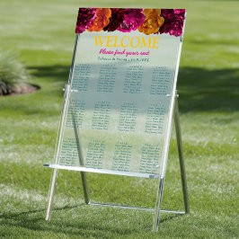 Señal Acrílica Moda amarillo rosado rosa verde rosa verde boda fl