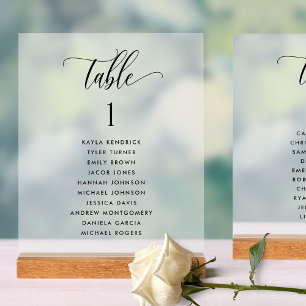 Señal Acrílica Moda Boda Tabla Tarjeta de plan de asiento Estilo