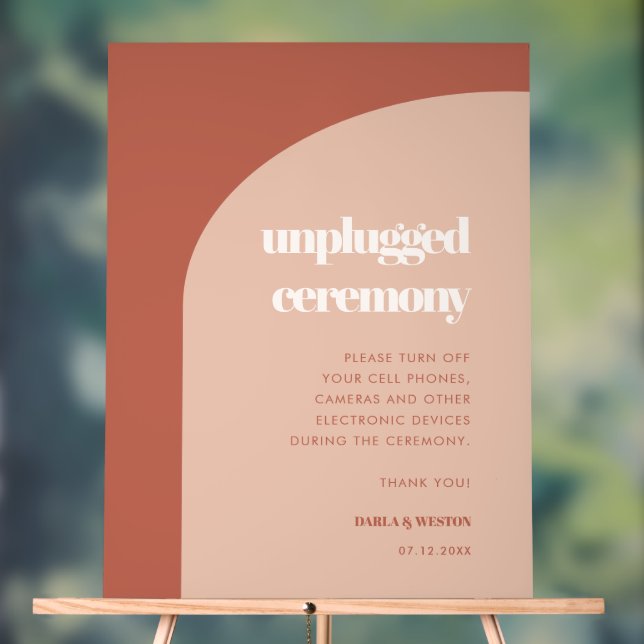 Señal Acrílica Moda durazno arco de terracota ceremonia desenchuf (Neutral )