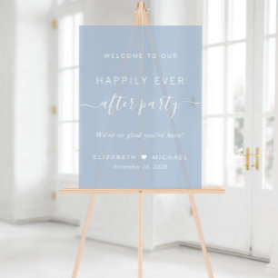 Señal Acrílica Moda Dusty Blue Wedding Bienvenida