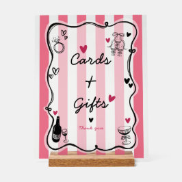 Señal Acrílica Moda Mano caprichosa desenmascarar ducha de novia