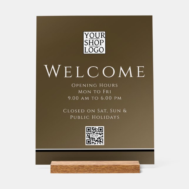 Señal Acrílica Moda Marca comercial moderna Brown (Anverso)