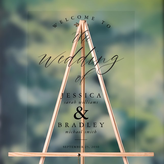 Señal Acrílica Moda moderna Boda transparente elegante (Neutral )